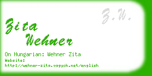 zita wehner business card